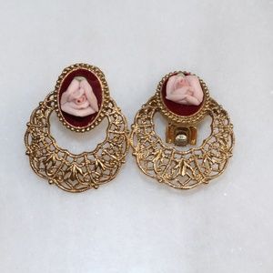 Rose Clip On Earrings